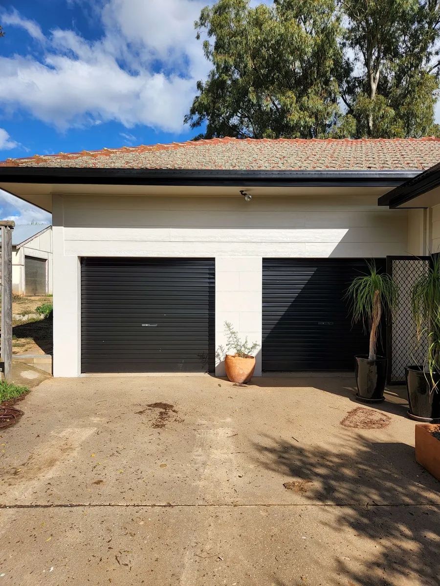 Freshly painted garage exterior suitable for strata and managed properties