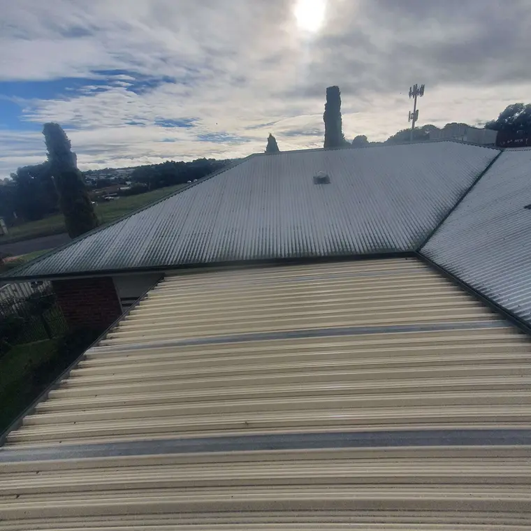 Residential roof surface before repainting