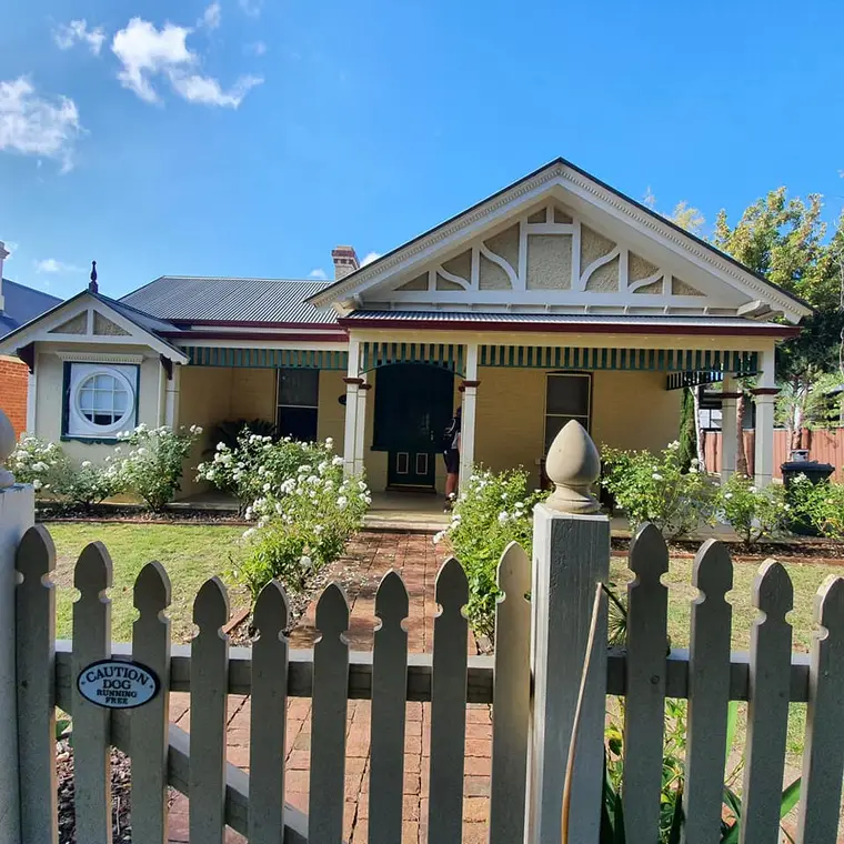 Character home frontage before its exterior colour update
