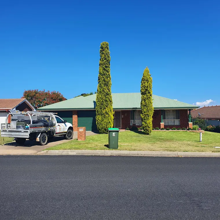 Residential property after its green roof colour refresh